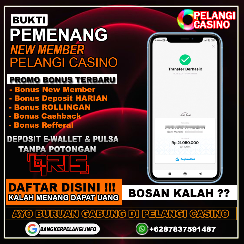 BUKTI KEMENANGAN MEMBER SETIA PELANGI CASINO TGL 11 JUNI 2024