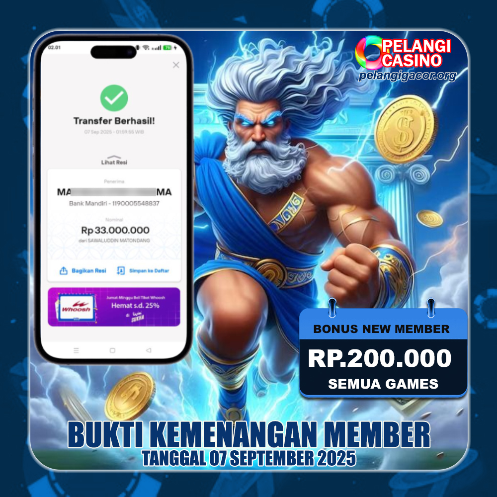 BUKTI KEMENANGAN TANGGAL 07 SEPTEMBER 2025